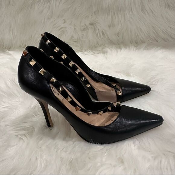 VALENTINO GARAVANI Nappa Rockstud Cross Strap d'Orsay Pumps - Picture 10 of 16